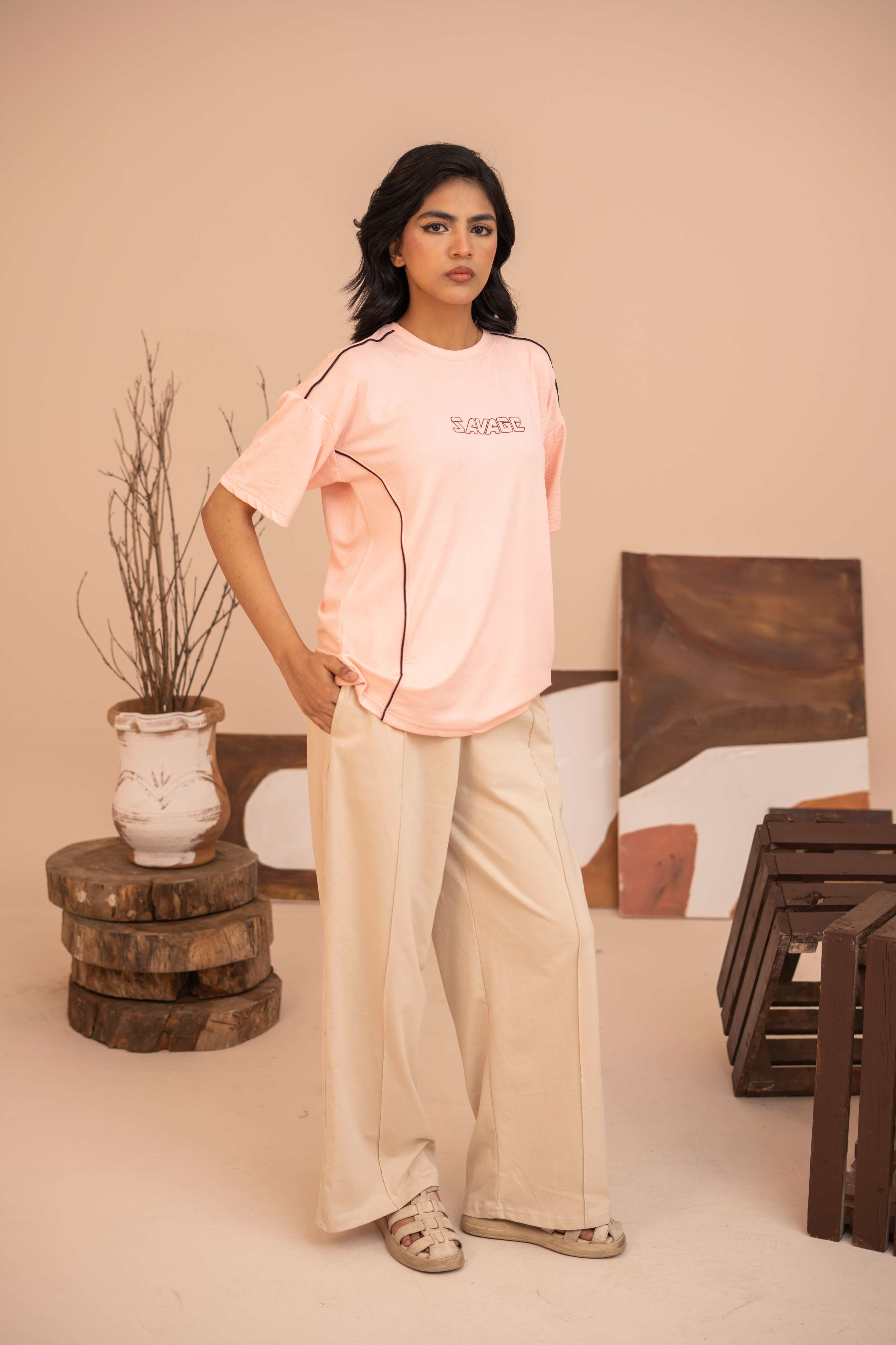 Savage Performance Tee – Blush Pink S3