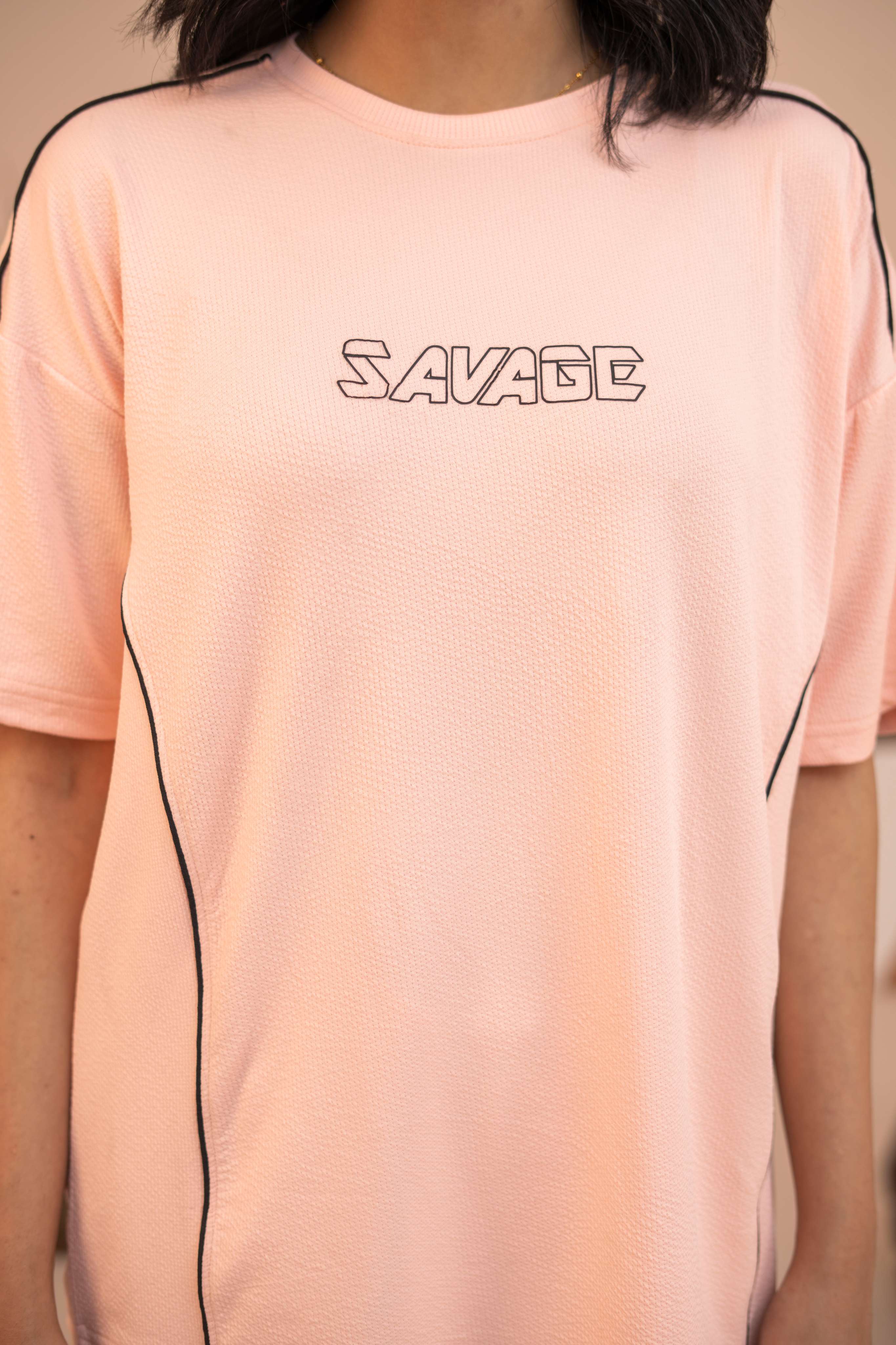 Savage Performance Tee – Blush Pink S3