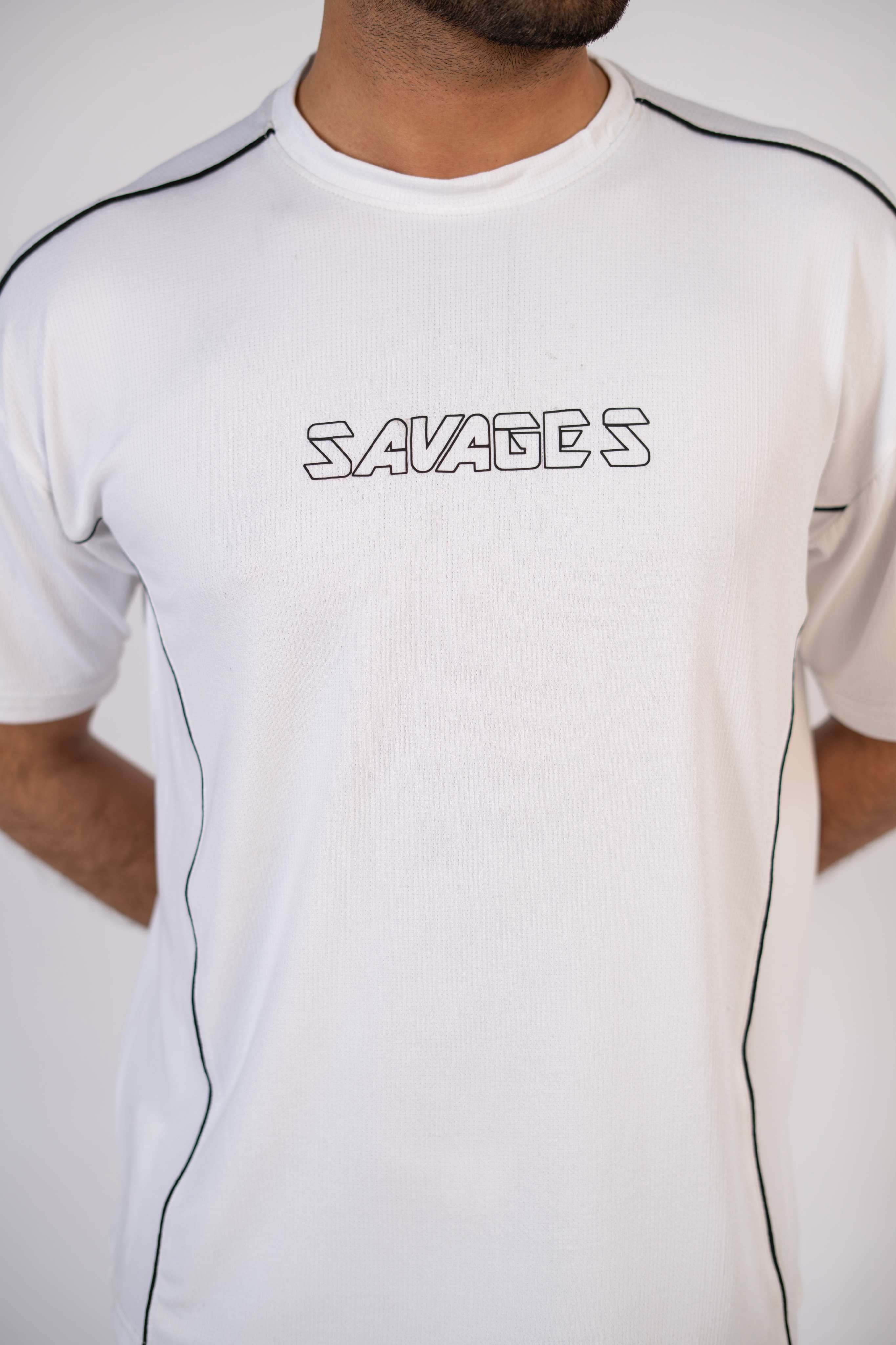 Savage Performance Mesh T-Shirt – White T1