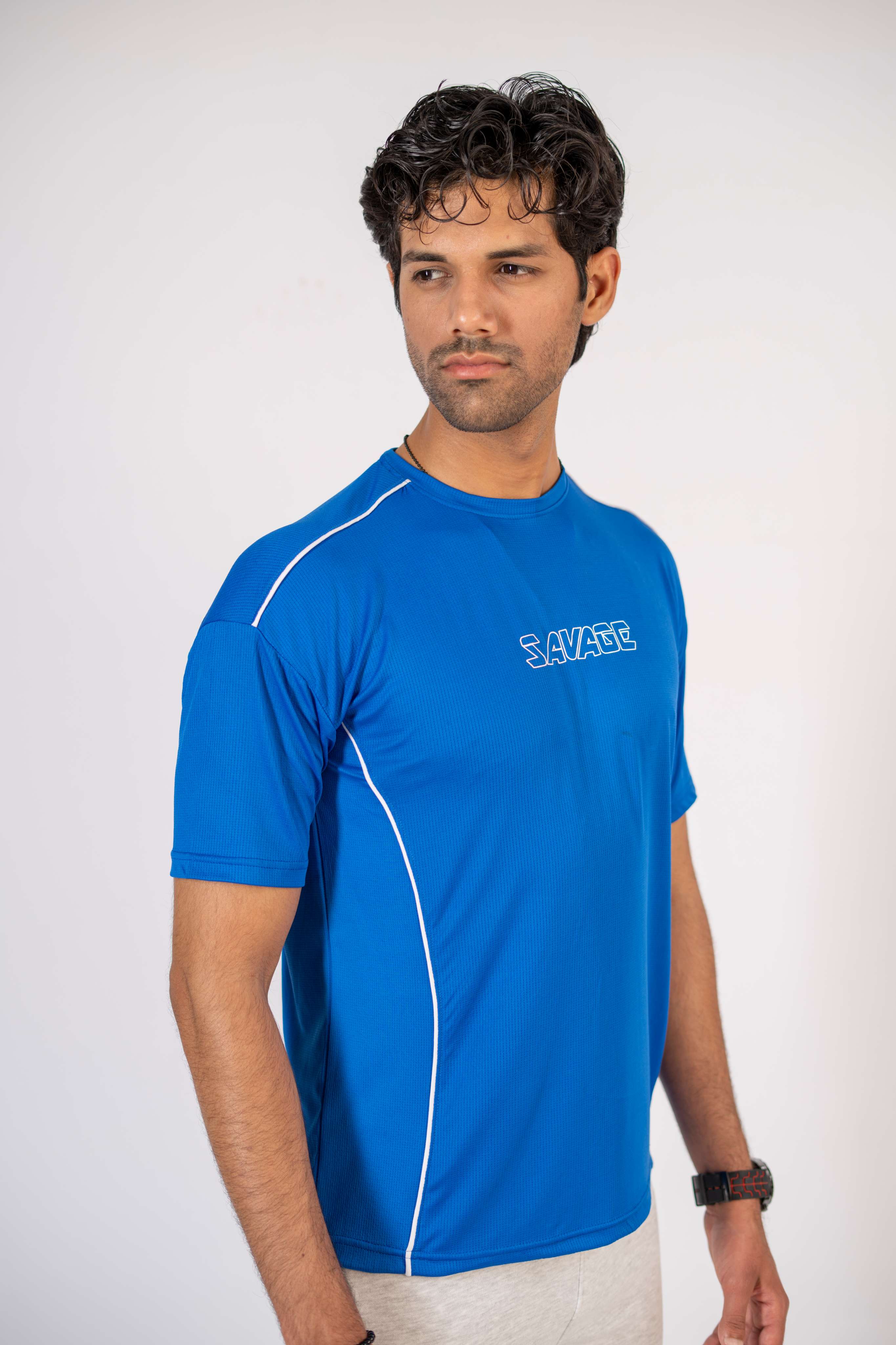 Savage Performance Mesh T-Shirt – Electric Blue T5