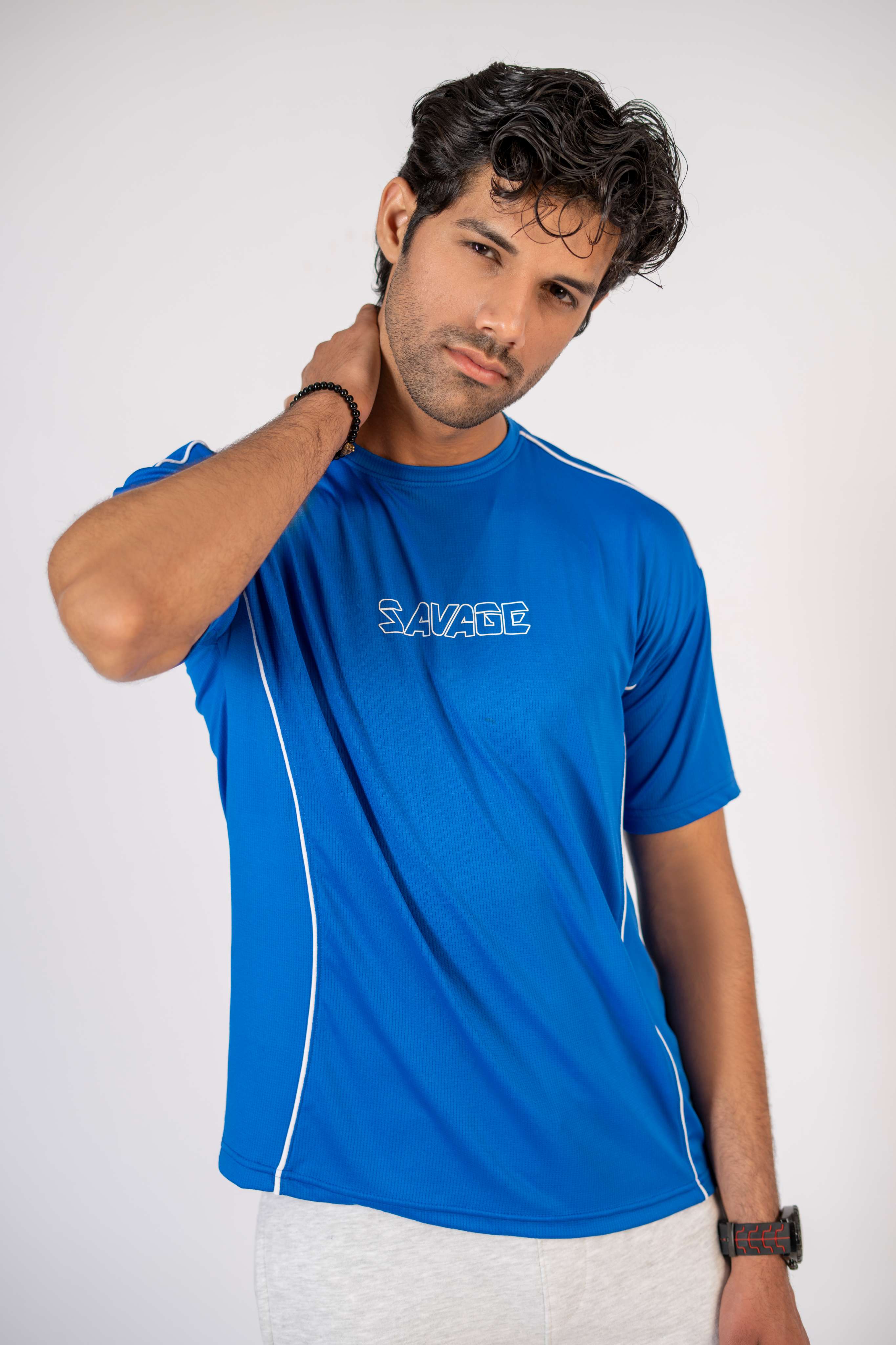 Savage Performance Mesh T-Shirt – Electric Blue T5