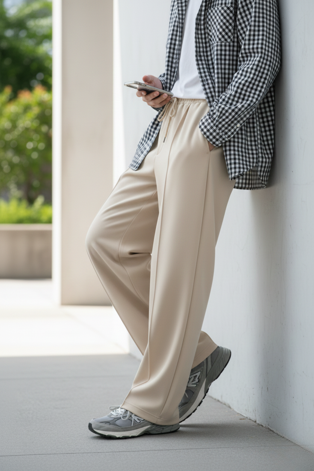 Men’s Relaxed Fit Trouser – Off White D2