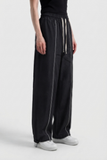 Black Comfort Trouser White Piping - D29