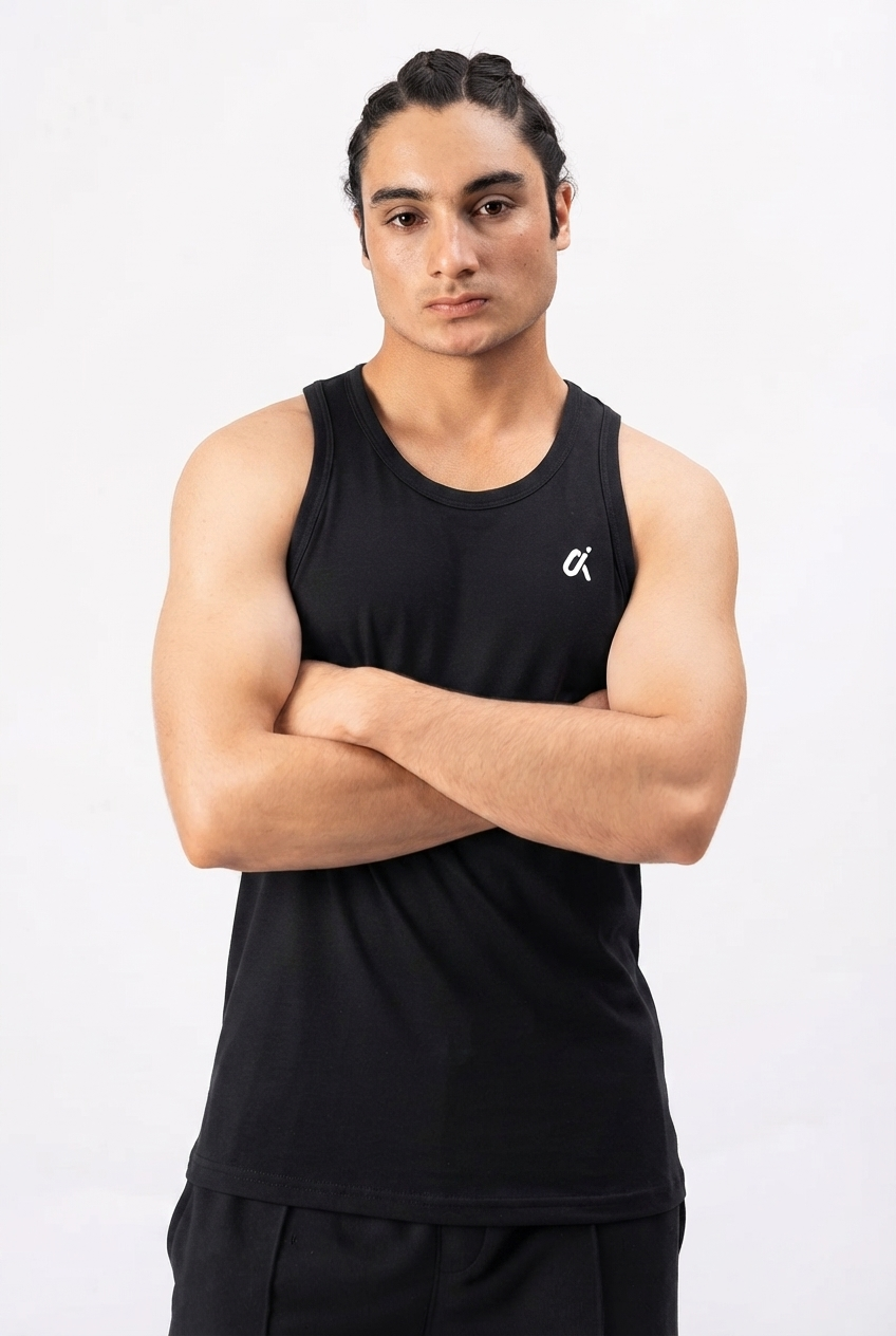 Essential Black Tank Top – A3