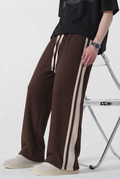 Brown Comfort Trouser White Piping - D30
