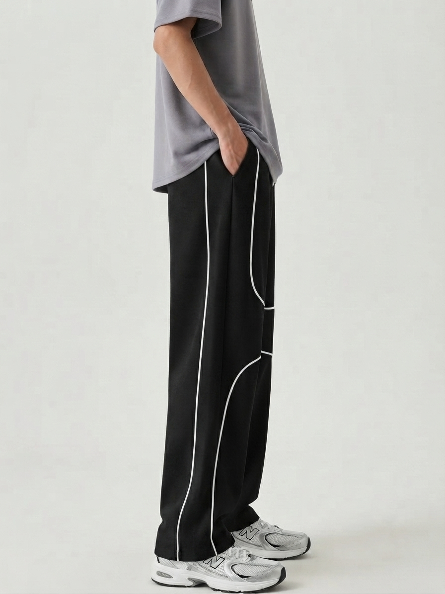 MEN's LOOSE FIT TROUSER - BLACK D6