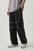 MEN's LOOSE FIT TROUSER - BLACK D6