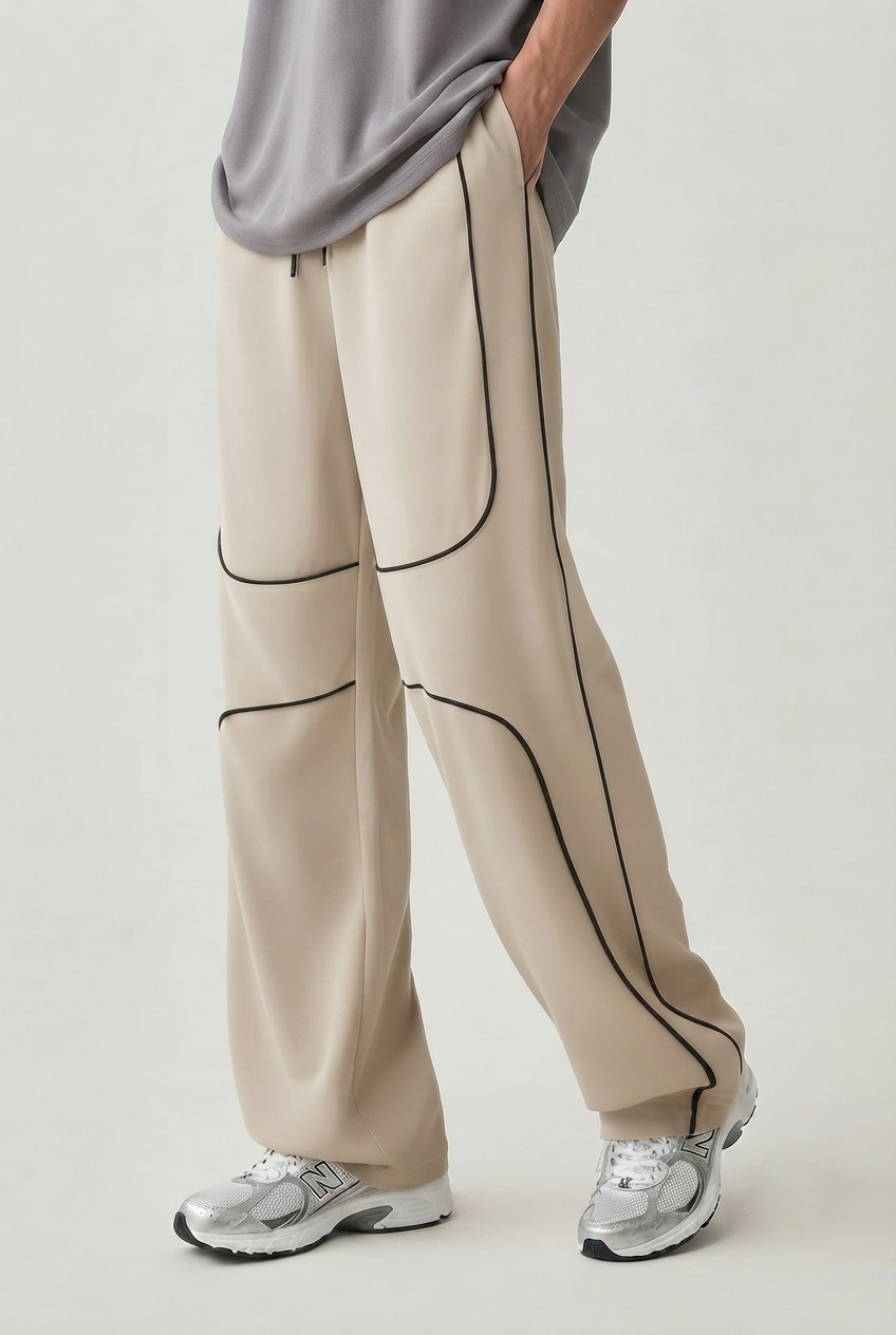 MEN's LOOSE FIT TROUSER - BEIGE D5